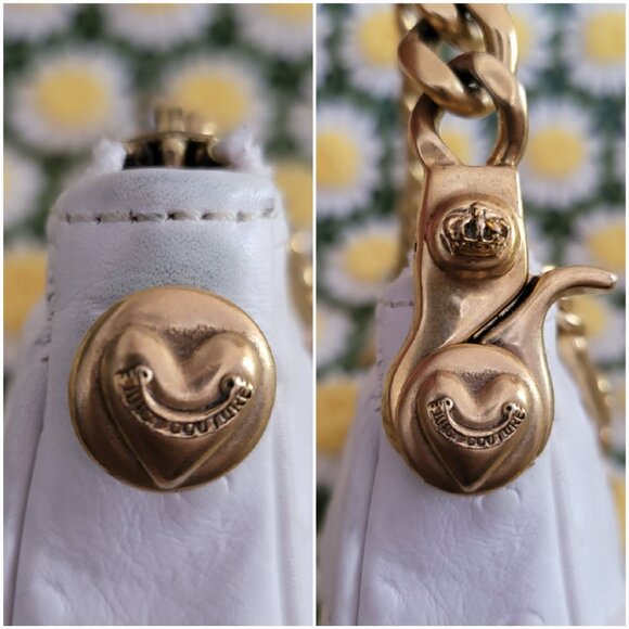 Juicy Couture Leather Ostrich Pattern Baguette Bag - Picture 6 of 14